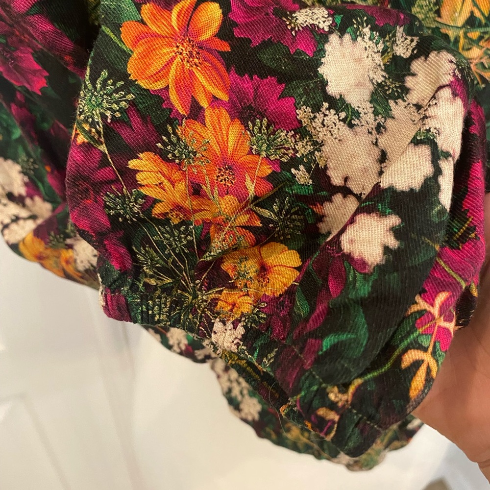 Desigual Womens Floral Cropped Longsleeve Blouse - Picture 6 of 10